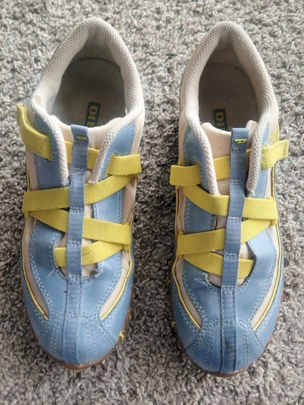 Diesel Footwear Explorer Blue & Yellow Sneakers US 7.5